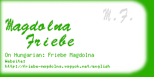 magdolna friebe business card